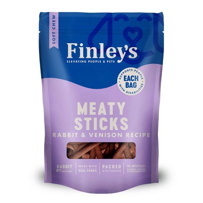 Finley's Rabbit and Venison Flavor Jerky Dog Treats - 14.5oz