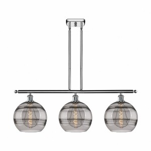Rochester - 3 Light Stem Hung Island In Industrial Style-12.13 Inches Tall and 36.5 Inches Wide - 1 of 1