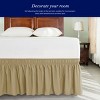 Subrtex Elastic Wrap Around Bed Skirt Dust Ruffle Smooth Soft Bed Frame Cover 15-inch Drop - 2 of 4