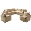 XIZZI Luxury Modular Sectional Sofa Couch, Oversized Cloud Couch for Living Room, Deep Seat Upholstered Sleeper Sofa Set w/ Optional Swivel Chairs - 2 of 4