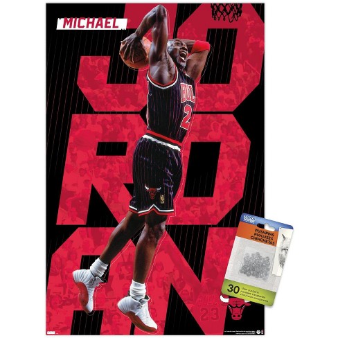 Michael Jordan - Jersey Wall Poster with Pushpins, 22.375 x 34