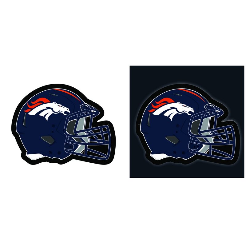 Evergreen Ultra-Thin Edgelight LED Wall Decor, Helmet, Denver Broncos- 19.5 x 15 Inches Made In USA, 1 of 6