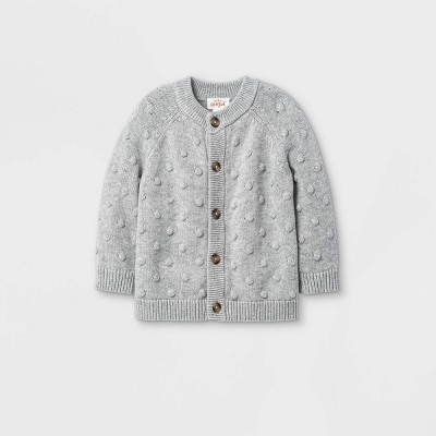 white bobble cardigan