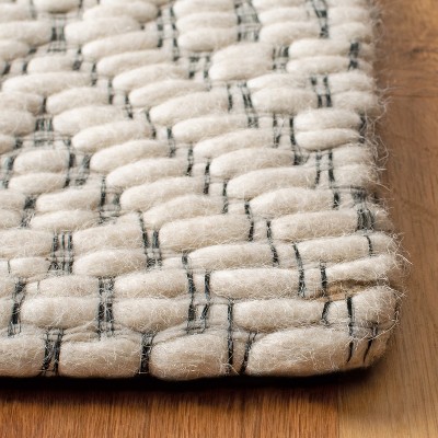 Geometric Flat Weave Wool And Cotton With Latex Geometric Rug