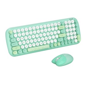 SAHARA - Wireless Keyboard & Mouse Combo - Soft Click, Colorful 100 Keys - 1 of 4