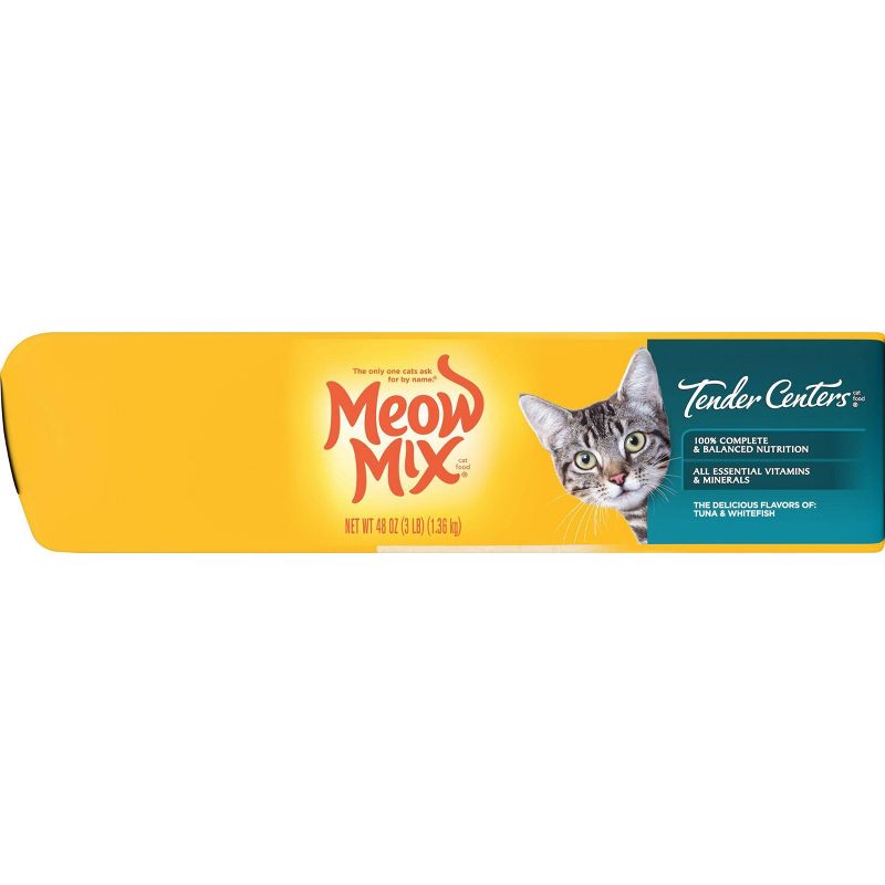 Meow Mix Tender Centers with Flavors of Tuna &#38; White Fish Adult Complete &#38; Balanced Dry Cat Food - 3lbs, 3 of 11