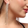 SOHI Women's Crystal Silver Casual Drop Earrings - 4 of 4