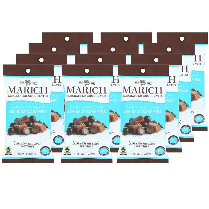 Marich Dark Chocolate Sea Salt Caramels - Case of 12/2 oz, 1 of 6