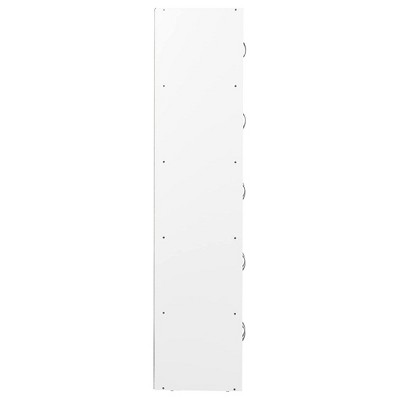 70.1" White Lockable Office Storage Cabinet with Shelves