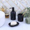 Evideco French Home Goods Marble Resin Soap Dispenser with Black Pump - 2 of 4