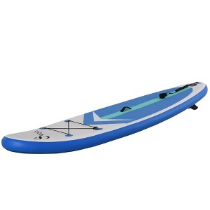 Soozier Inflatable Stand Up Paddle Board Ultra-Light Yoga SUP with Non-Slip Deck Pad, Premium Accessories, Safety Leash and Hand Pump - 1 of 4