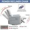CENGHU Leather Swivel and Rocker Power Recliner Chair, Heavy Duty Motion Mechanism with USB and Type-C Ports, Recliner Chair for Bedroom, Living Room - 4 of 4