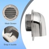 Unique Bargains Exterior Wall Grille Louvered Stainless Steel Outdoor Exhaust Air Vent Cover - 3 of 4