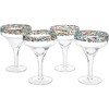 The Wine Savant Hand Blown Mexican Confetti Rimmed Margarita Glasses, Perfect Addition to Home Bar, Unique Style & Decor - 6 pk - 2 of 4