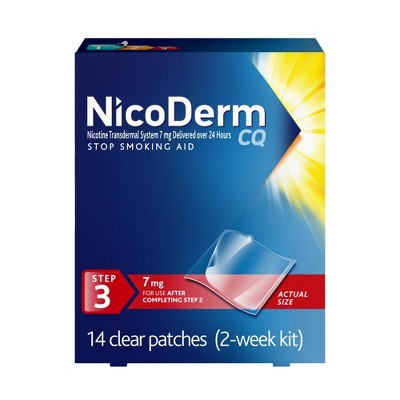 NicoDerm CQ Stop Smoking Aid Clear Patches Step 3 - 14ct