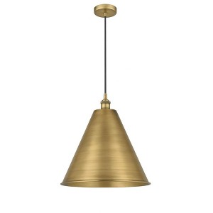 Edison Cone - 1 Light Cord Hung Mini Pendant In Industrial Style-18.75 Inches Tall and 16 Inches Wide - 1 of 1