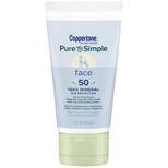Coppertone Pure and Simple Mineral Face Sunscreen Lotion with Zinc Oxide - SPF 50 - 2 fl oz