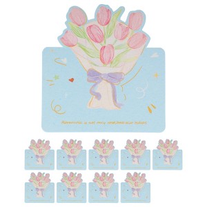 Unique Bargains Greeting Cards Floral Pattern for All Occasions 10 Pcs - 1 of 4