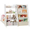 INFURNIC Decorative Bookshelf Toy Organizer Toddler 3 Tier Sling Bookcase Book with Side Pocket Pocket for Storage - 2 of 4