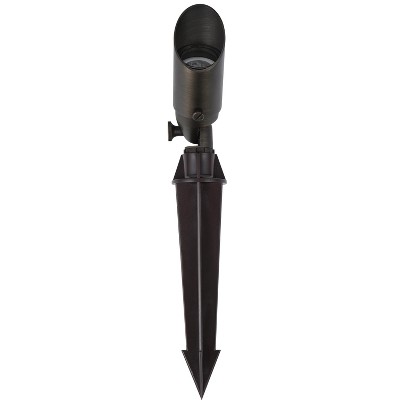 Elegant Lighting Outdoor 12V Cast Brass spot light 1.75 inch Wide x 4.5 inch High in Dark Bronze