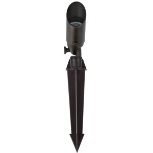 Elegant Lighting Outdoor 12V Cast Brass spot light 1.75 inch Wide x 4.5 inch High in Dark Bronze - 1 of 4