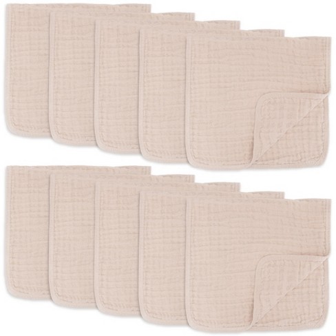 Muslin Burp Cloths 6 Pack Large 100% Cotton Hand Washcloths 6