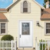 Lirago Decorative Glass Fiberglass Front Doors 36  inch  x 80  inch  with Vinyl Frame Brickmould Right Hand Inswing 2 Panel Design - 4 of 4