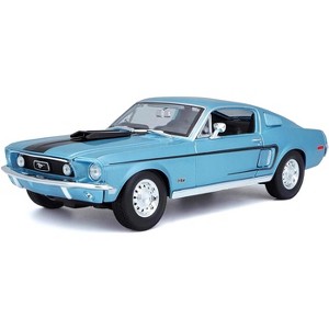 1968 Ford Mustang CJ Cobra Jet Blue 1/18 Diecast Model Car by Maisto - 1 of 4