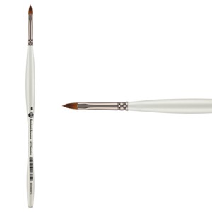 Borciani e Bonazzi UNICO Fiamatto Synthetic Series 822 Paint Brush, Cat's Tongue Size 4 - For Acrylic and Watercolor Painting - Ergonomic Handle, - 1 of 4