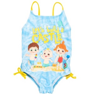 CoComelon Tomtom Yoyo JJ Girls One Piece Bathing Suit Toddler - 1 of 4