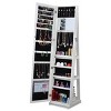 Jewelry Armoire With Full-Length Mirror, Jewelry Cabinet With 4 Lined Shelves-Cuddlewood - 2 of 4