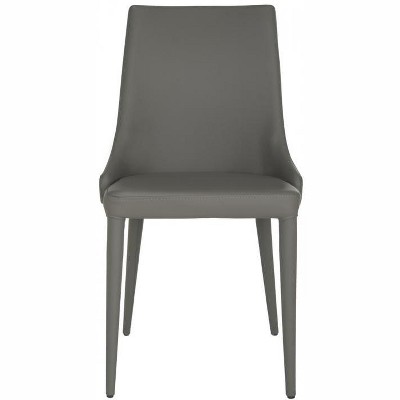 Summerset Gray PU Leather Upholstered Side Chairs with Metal Frame, Set of 2
