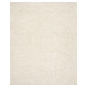 White Solid Loomed Area Rug - (9