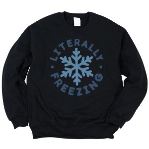 Simply Sage Market Women's Graphic Sweatshirt Literally Freezing - 1 of 3