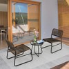 GDFStudio Burke Patio 3 pcs Steel and Rattan Seating Set - 2 of 4