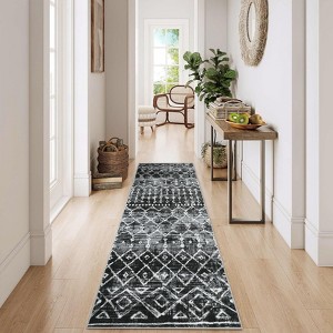 Modern Area Rugs Non-Slip Abstract Print Floor Mats, Non-Shedding Contemporary Accent Rugs, Soft Low Pile Indoor Carpet - 1 of 4