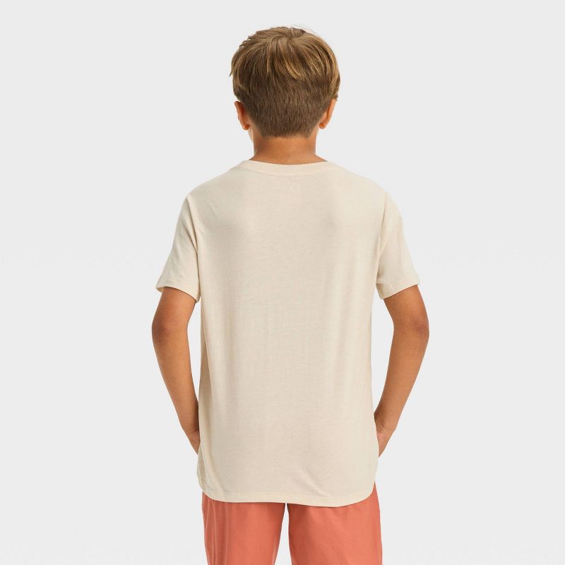 Boys' Short Sleeve Cowboy Armadillo Graphic T-Shirt - Cat & Jack™ Cream, 4 of 5