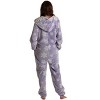 Just Love Womens One Piece Winter Holiday Adult Bodysuit Faux Shearling Lined Hoody Xmas Pajamas - 4 of 4