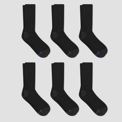 Hanes Premium Men's Crew Socks 10pk - Black 6-12