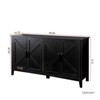 SKRAN Cabinet with 4 Doors and 4 open shelgves,Freestanding Sideboard Storage Cabinet Entryway Floor Cabinet for Living Room Office Bedroom - 3 of 4