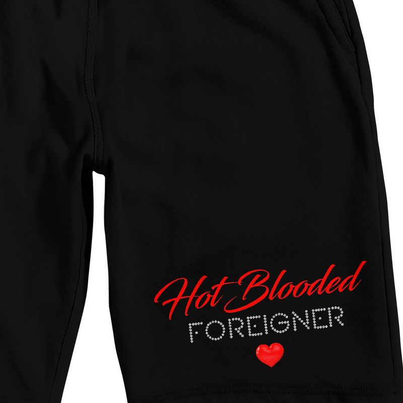 Foreigner Hot Blooded Foreigner Men's Black Sleep Pajama Shorts, 2 of 4