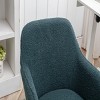 GlasFlength Task and Office Chairs Modern Teddy Fabric Adjustable Height Swivel Chair with Gold Base for Home Office, Green, 24.8"*22.8"*33.8" - 3 of 4