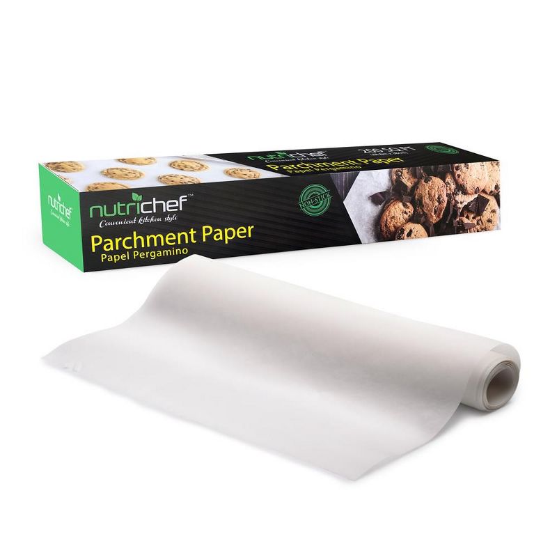NutriChef Heavy Duty Parchment Paper Roll for Baking, Easy to Cut & Non-stick Cooking Paper for Bread, Cookies, Air Fryer, Steaming, Grilling, 1 of 4