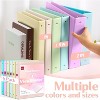 Deli 1-inch 3 Ring Binder, 6 Pack, with 2 Interior Pockets, 175 Sheets Capacity, Binders fits 11" x 8.5" US Letter Size, Assorted 6 Pastel Colors - 2 of 4