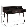 Study Table For Students Wooden Writing Desk With Drawers Modern Home Office Desk-The Pop Home - 2 of 4