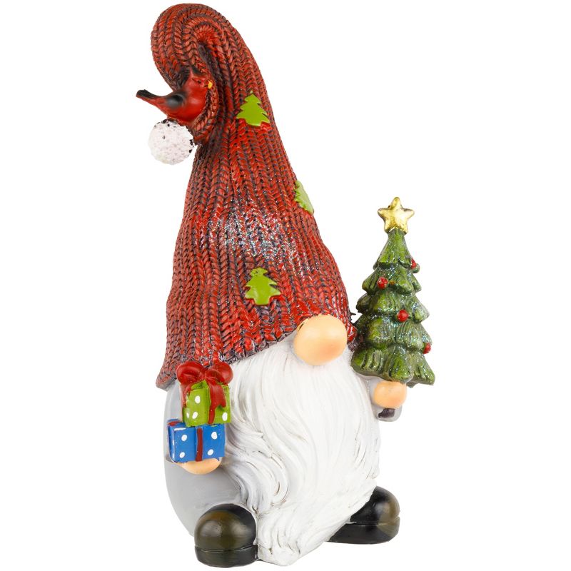 Northlight 9" Gnome with Cardinal Holding Christmas Tree Decoration, 4 of 7
