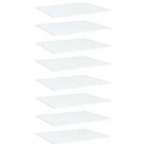vidaXL Bookshelf Boards 8 pcs White 23.6"x19.7"x0.6" Engineered Wood - 1 of 4