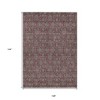 Merlot Gray And Taupe Floral Washable Indoor Outdoor Area Rug - 3 of 4