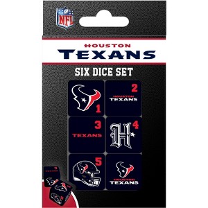 MasterPieces Officially Licensed NFL Houston Texans - 6 Piece D6 Gaming Dice Set Ages 6 and Up - 1 of 4