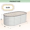 Oval/Round Raised Garden Bed – Large Wave-Shaped Outdoor Planter Box, Galvanized Steel, Open-Ended Base, Spacious Elevated Planter for Gardening - 2 of 4